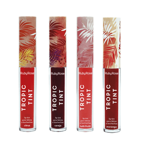 Lip Tint Tropic Lábios e Bochechas Ruby Rose HB-550A - Box C/ 48 Unid