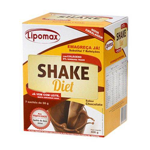Lipomax Shake Diet Chocolate 40 Gramas 7 Unidades