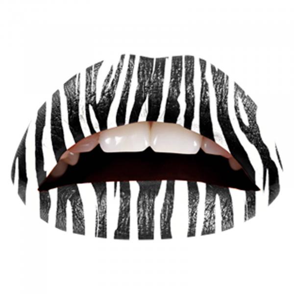 Lips Sticker - Tatuagem Adesiva Batom Labial Removível - Zebra - 22 - WireHair