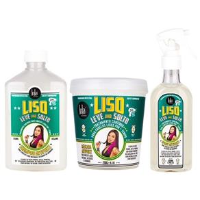 Liso Leve e Solto Kit Antifrizz - Shampoo + Máscara + Spray - Lola Cosmetics