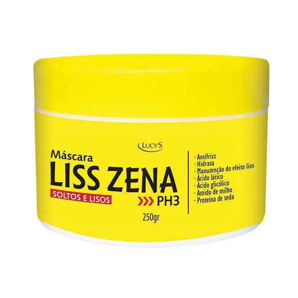 Liss Zena Máscara Hidratação Antifrizz Amido de Milho Cabelos Soltos e Lisos Lucys 250g