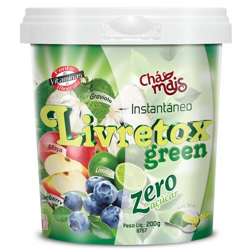 Livretox Green Instantâneo Zero Açúcar - 200g - Chá Mais
