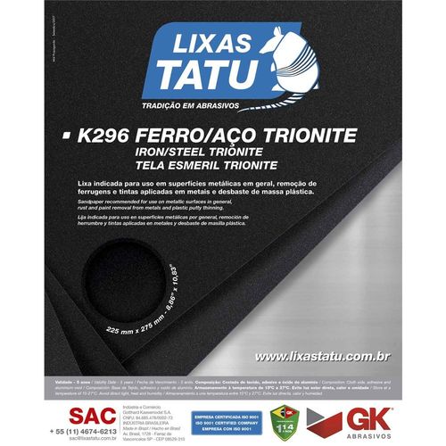 Lixa Ferro Tatu 36 Trionite (50 Unidades)
