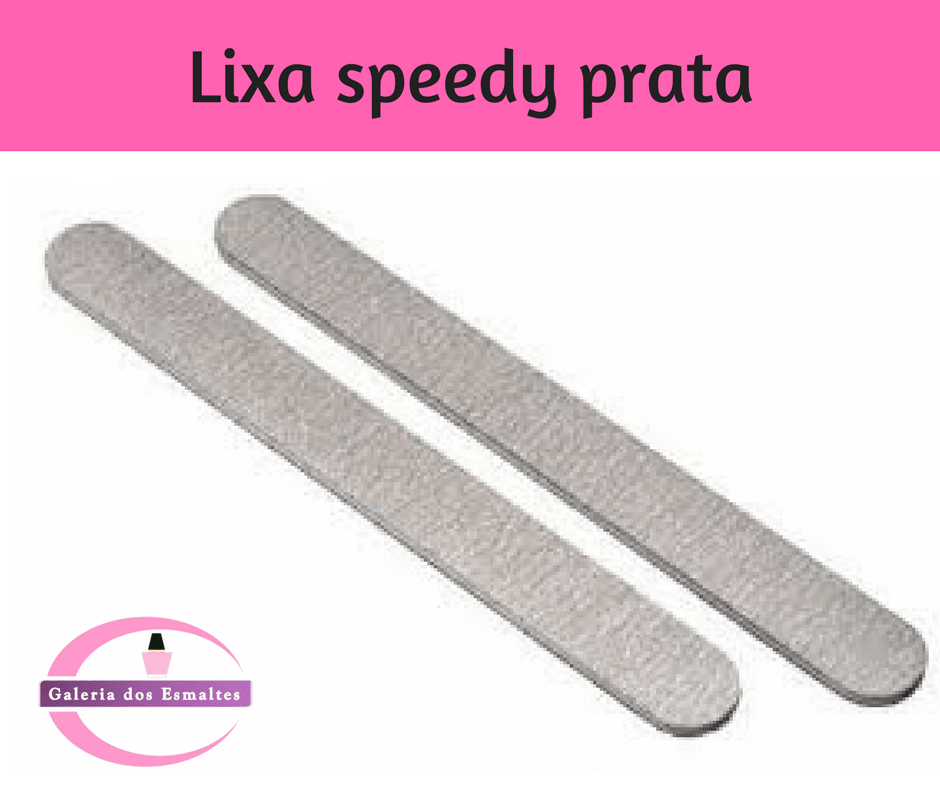 Lixa Speedy P/ Unha Prata 17,0X2,0X0,1Cm Gramatura 150/150