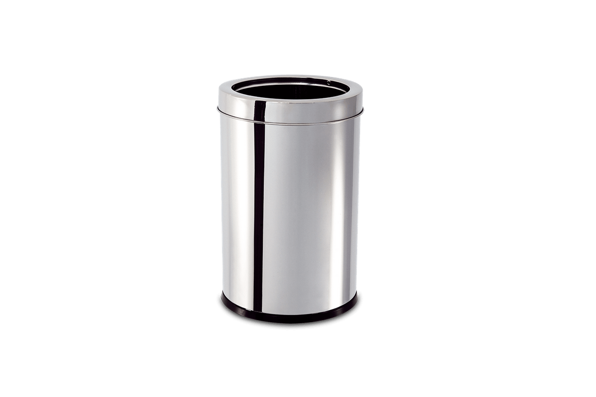 Lixeira Inox com Aro 7,8 Litros - Decorline Lixeiras Ø 18,5 X 29 Cm