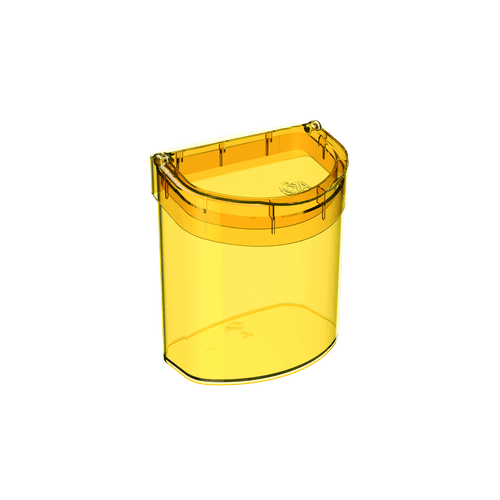 Lixeira para Pia 2,7 L Glass 20,3 X 14,6 X 21,3 Cm Amarelo Coza