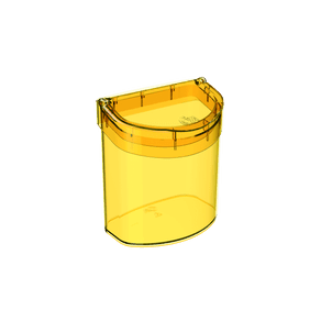 Lixeira para Pia Glass 20,3 X 14,6 X 21,3 Cm 2,7 L - Amarelo Coza
