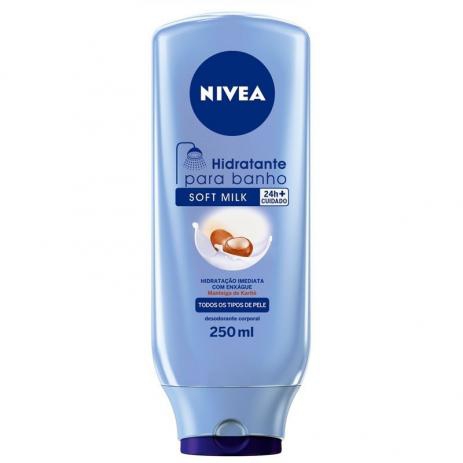 Loção Creme Desodorante Nívea para Banho Soft Milk 250ml - Nivea