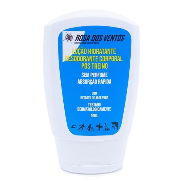 Loção Hidratante Desodorante Corporal Pós Treino Sem Perfume 90 Ml - Rosas dos Ventos