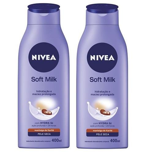 Loção Hidratante Nivea Body Soft Milk 200ml C/ 2 Unidades