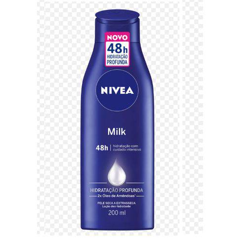 Loção Hidratante Nivea Milk 48h 200ml - Pele Seca a Extrasseca