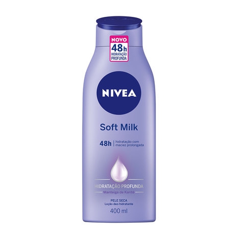 Loção Hidratante Nivea Soft Milk 48h Pele Seca 200mL