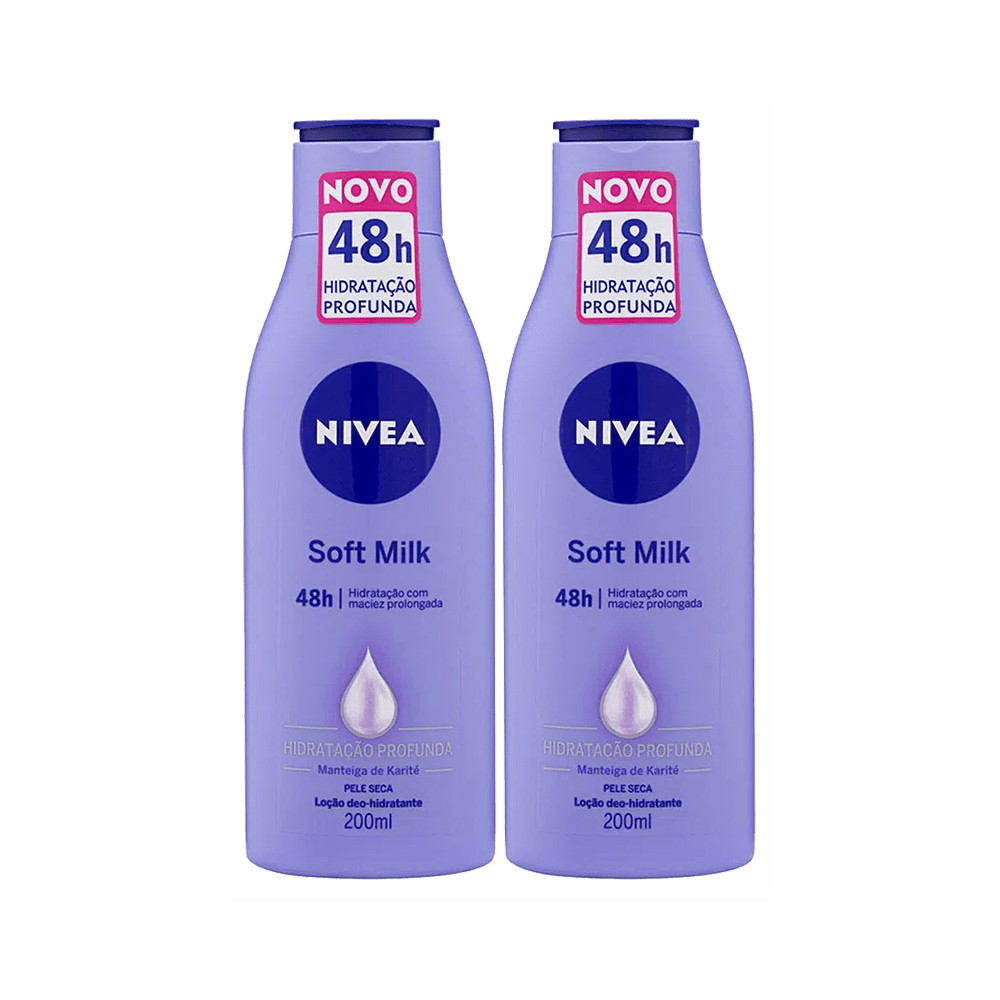 Loção Nivea Body Soft Milk 200ml com 50% de Desconto na 2º Unidade