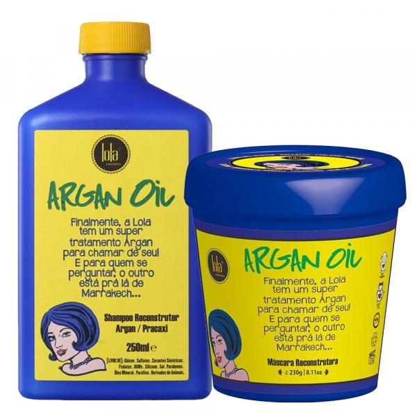 Lola Argan Oil e Pracaxi Kit Shampoo e Máscara Reconstrutora
