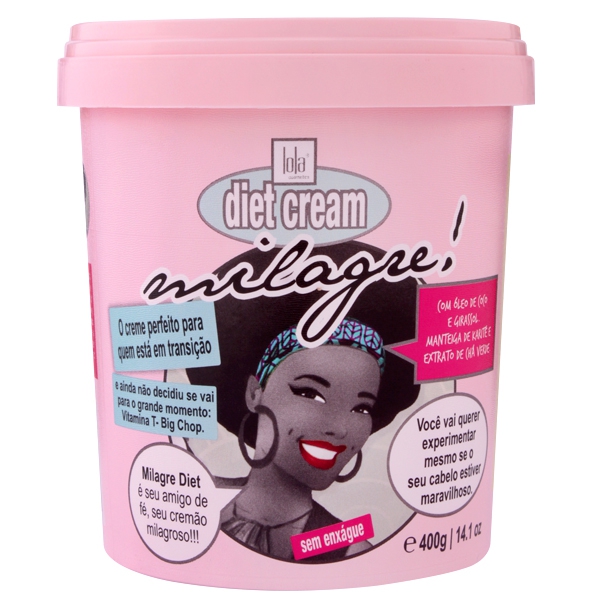 Lola Cosmetics Diet Cream Milagre Creme de Pentear 400 Gr