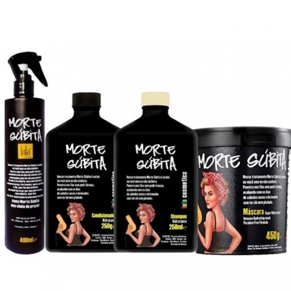 Lola Cosmetics - Kit Morte Súbita (Shampoo 250ml + Cond 250g + Másc 450g + Rep Total 250ml)