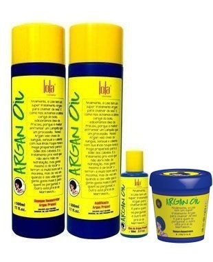 Lola Cosmetics - Kit Pracaxi (Shampoo 500ml + Acidificante Argan 500ml + Máscara 230g)