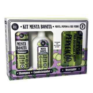 Lola Cosmetics Menta Bonita Kit - Shampoo + Condicionador + Nécessaire Kit