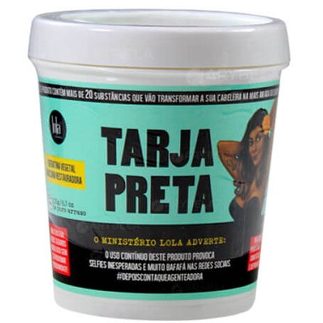 Lola Tarja Preta Máscara Queratina Vegetal - 230g - Lola Cosmetics