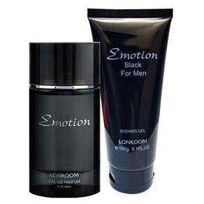 Lonkoom Emotion Black Kit - Eau de Parfum + Gel de Banho + Caixa Kit - 100 Ml 150 Ml