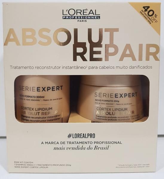 Loreal Absolut Repair Lipidium Shampoo 300ml + Mascara 250gr