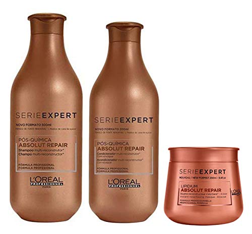 L'Oréal Absolut Repair Pós Química Shampoo (300ml), Condicionador (200ml) e Máscara (250ml)
