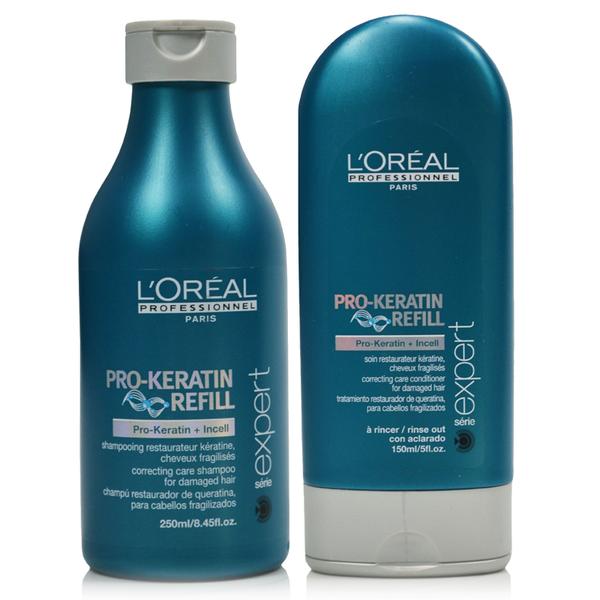 Loreal Expert Pro-Keratin Refill Kit Home Care Shampoo e Condicionador - Loreal Professionnel