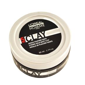 Loreal Homme Clay Strong Hold Matt Force 5 - Pasta Modeladora