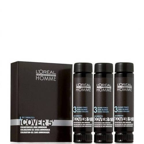 LOréal Homme Cover 5 N 3 Castanho Escuro 3x50ml - Loreal