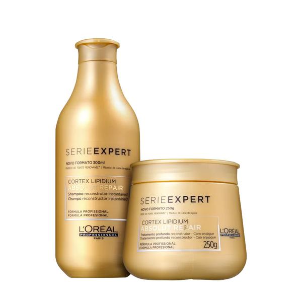 Loreal Kit Shampoo 300ml + Mascara 250g Absolut Repair Lipidium