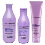 Loreal Liss Unlimited Kit Shampoo 300ml, Condicionador 200ml e Leave-In 150ml