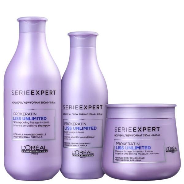 Loreal Liss Unlimited Kit Shampoo + Condicionador + Máscara - L'Oréal