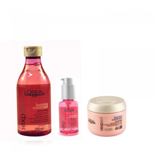 Loreal Lumino Contrast Kit Home Shampoo, Máscara e Serum Gloss Disciplinant - Loreal Professionnel