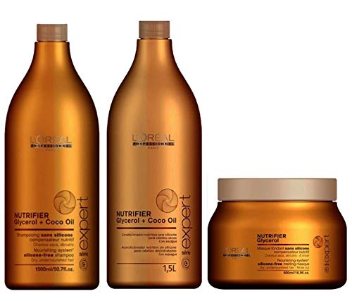 L'Oréal Nutrifier Shampoo (1500ml), Condicionador (1500ml) e Máscara (500ml)