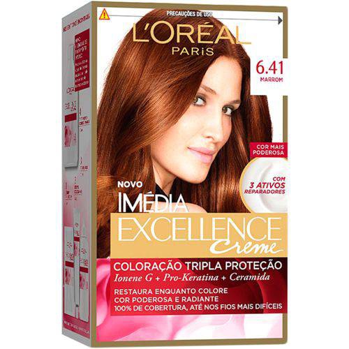 L'Oréal Paris - Imédia Excellence Coloração N 6.41 Marrom