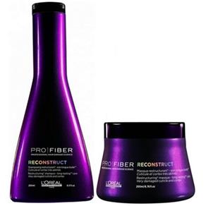 Loreal Pro Fiber Reconstruct Shampoo (250ml) e Máscara (200ml)