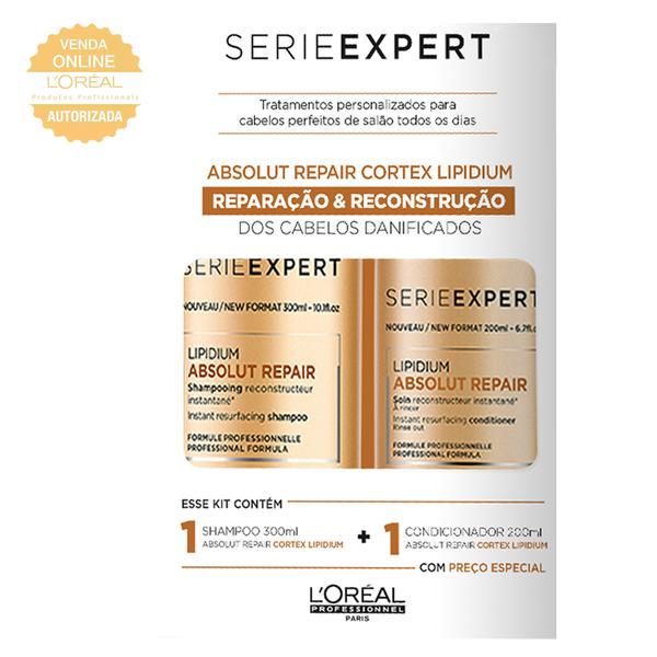 LOréal Professionnel Absolut Repair Cortex Lipidium Kit - Shampoo + Condicionador - Loréal Professionnel
