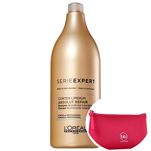 L'Oréal Professionnel Absolut Repair Cortex Lipidium Shampoo 1500ml+Nécessaire Pink Beleza na Web