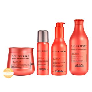 L'Oréal Professionnel Inforcer Kit - Shampoo + Máscara + Creme de Pentear + Leave-in Kit