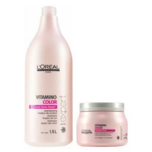 Loreal Professionnel Kit Vitamino Color Shampoo 1500ml + Máscara 500ml