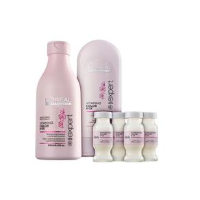 Loreal Professionnel Vitamino Color A.Ox Protect Kit (Shampoo + Condicionador + 4 Ampolas) L`Oréal