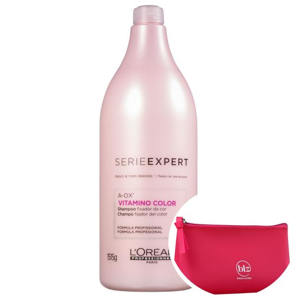 LOréal Professionnel Vitamino Color A.Ox - Shampoo 1500ml+Nécessaire Beleza na Web Pink - L'oréal Professionnel
