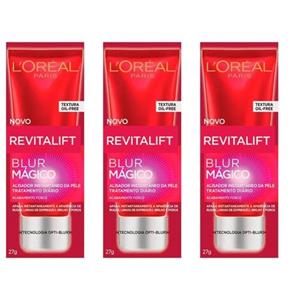 Loreal Revitalift Blur Mágico Creme Facial 27g - Kit com 03