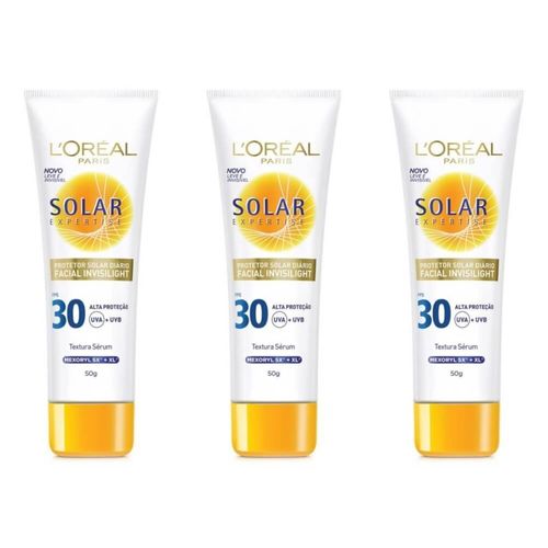 Loreal Solar Expertise Fps30 Invisilight Protetor Solar Facial 50ml (kit C/03)