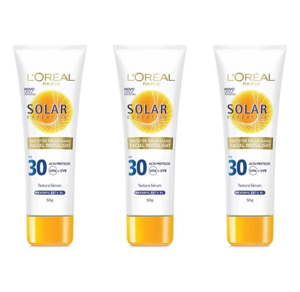 Loreal Solar Expertise Fps30 Invisilight Protetor Solar Facial 50ml (Kit C/03)