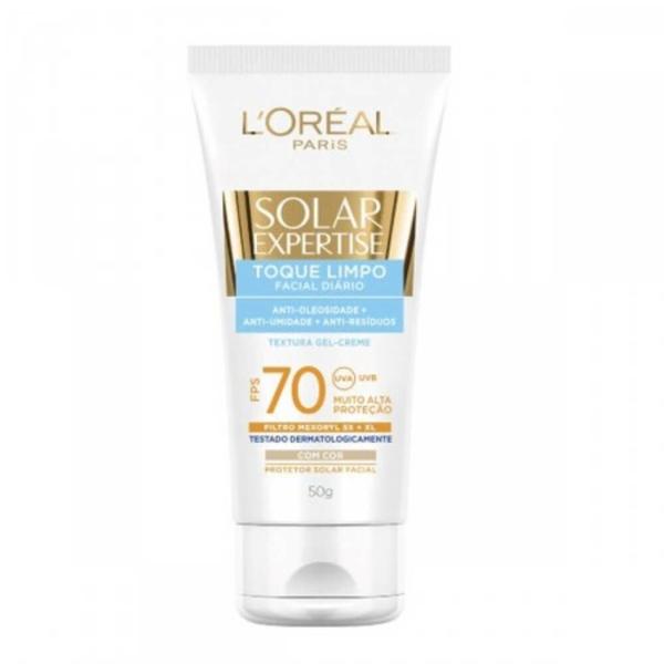Loreal Solar Expertise Fps70 Protetor Solar Facial Toque Limpo 50g