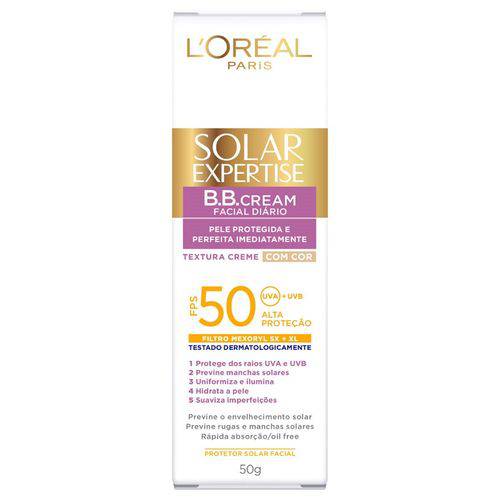 Loreal Solar Expertise Protetor Bb Cream Facial C/Cor Fps50 50G