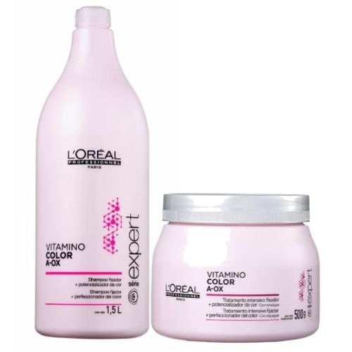 Loreal Vitamino Color A.ox Kit Shampoo 1500ml + Mascara 500g - Expert