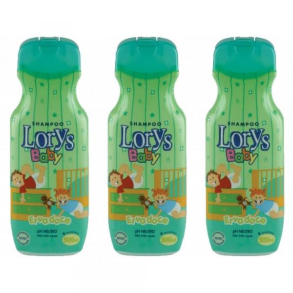 Lorys Baby Erva Doce Shampoo Infantil 500ml (Kit C/03)