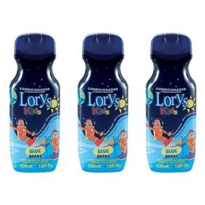Lorys Kids Blue Condicionador Infantil 500ml - Kit com 03